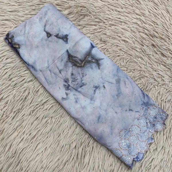 Premium Shimmer Chiffon Hijab with Siroski Stone Work | HJ14
